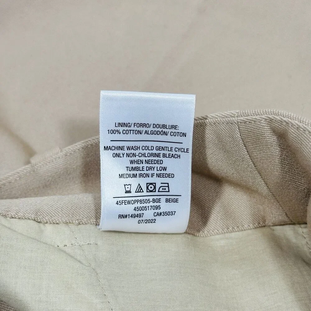 Favorite Daughter The Favorite Pleated Wide-Leg Pants Beige Size 12 NWOT - Picture 10 of 14